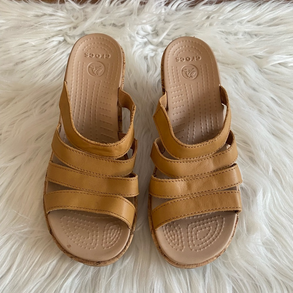 Croc slip on wedges
